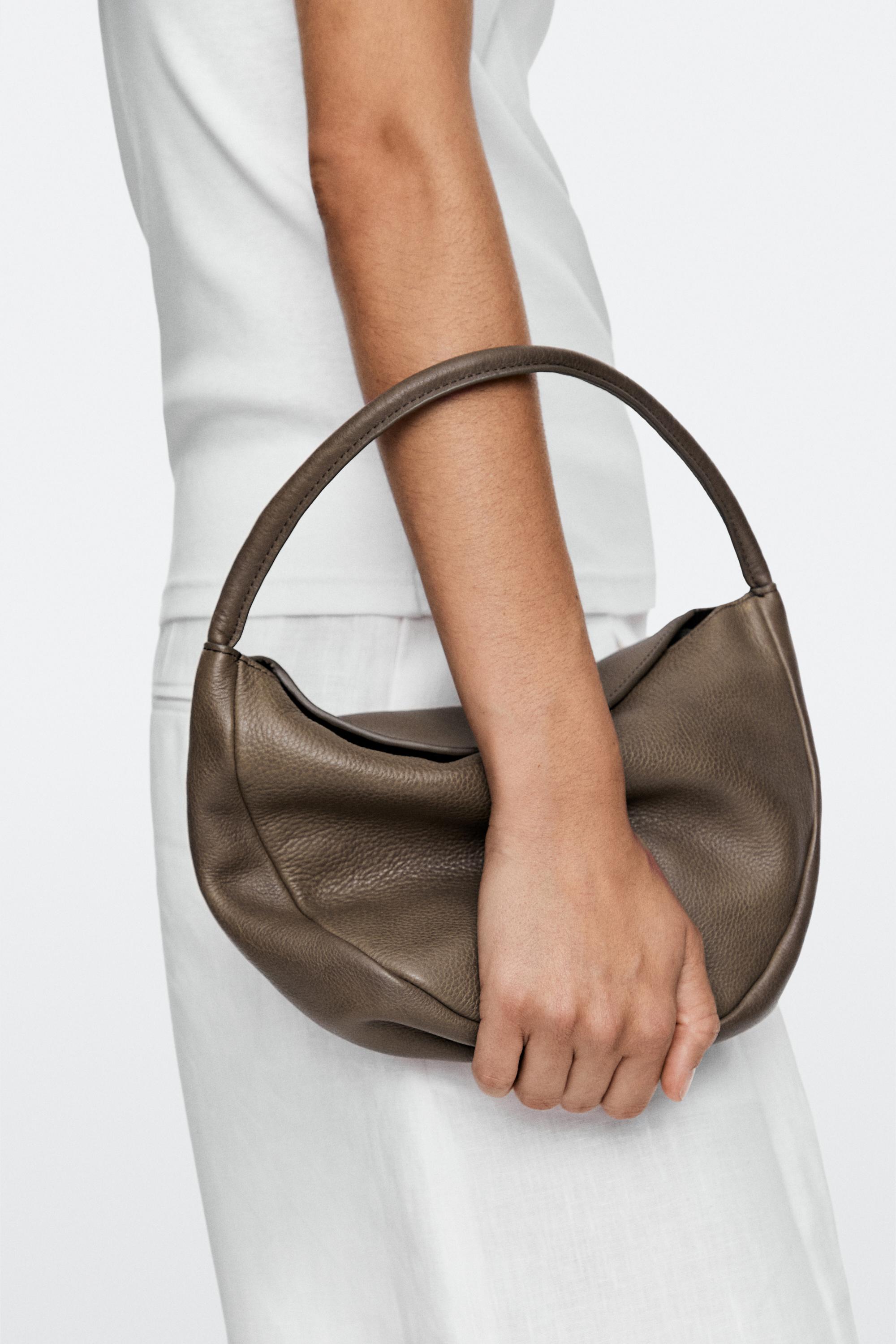Mini sac slouch en cuir nappa